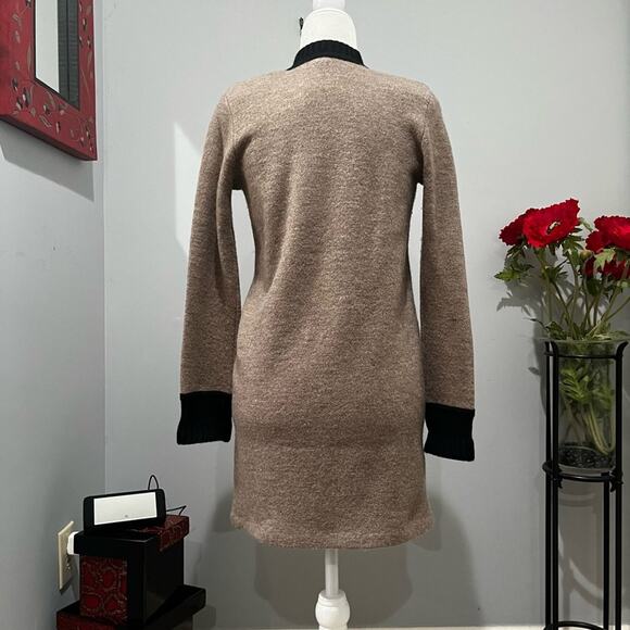 NEW Ann Taylor Wool Longline Colorblock Belt Knit Ribbed Cardigan Sweater Coat … - Picture 4 of 16